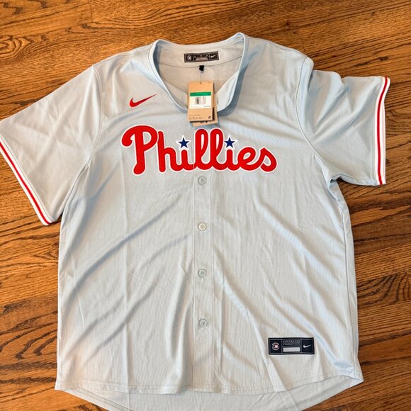 NWT Kyle Schwarber Nike Philadelphia Phillies Grey Road Limited Jersey XL $175 - Picture 1 of 9